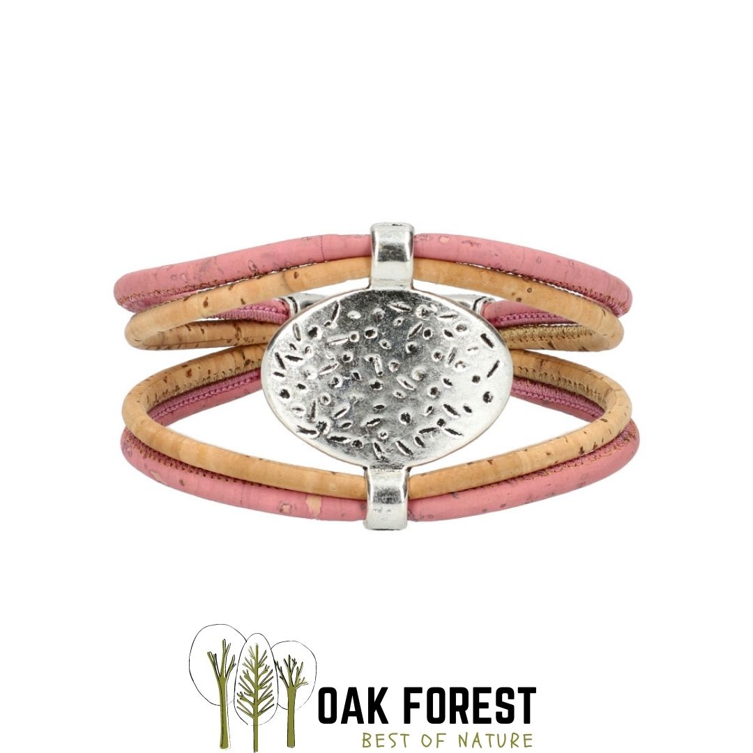 Korkarmband „Ovale Color“ – Veganes Damenarmband