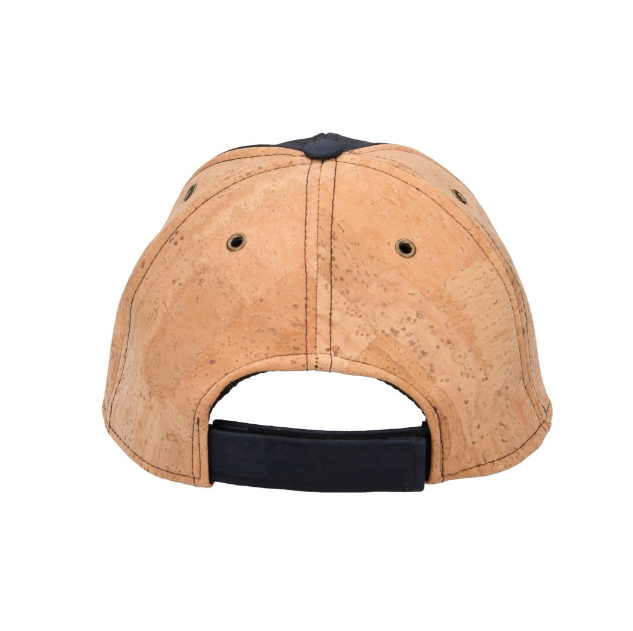 Navy blue two-tone natural cork cap