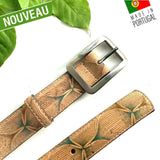 ceinture vegan femme - ceinture liège Portugal - ceinture artisanale liege - ceinture naturelle femme - ceinture bois femme - ceinture été femme - ceinture claire pour femme - idée cadeaux