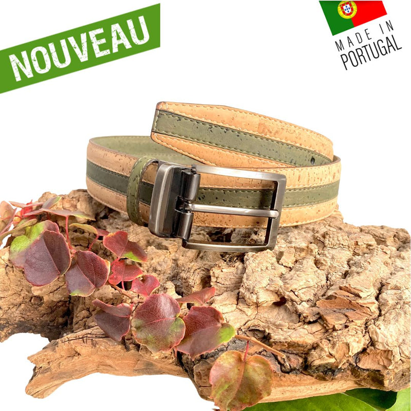 ceinture liège - ceinture vegan - ceinture en liège - ceinture liege - ceinture en liege - ceinture cuir vegan - ceinture homme cuir végétal - ceinture artisanale homme - ceinture naturelle - ceinture large liège - ceinture beige mariage - mariage bohème - mariage champêtre - ceinture kaki - ceinture homme habillée - ceinture homme vegan