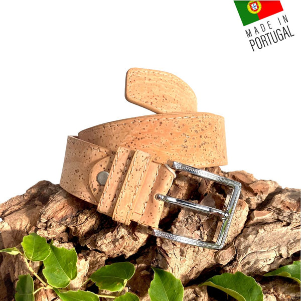 ceinture vegan femme - ceinture liège Portugal - ceinture artisanale liege - ceinture naturelle femme - ceinture bois femme - ceinture été femme - ceinture claire pour femme - idée cadeaux - ceinture vegan homme - ceinture large homme liege - ceinture naturelll