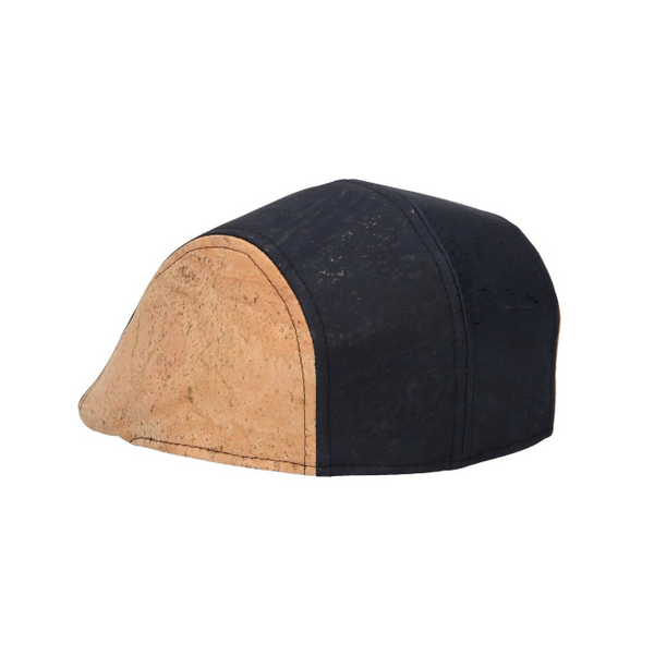 Chapeau Béret en liège naturel bicolore Bleu Marine
