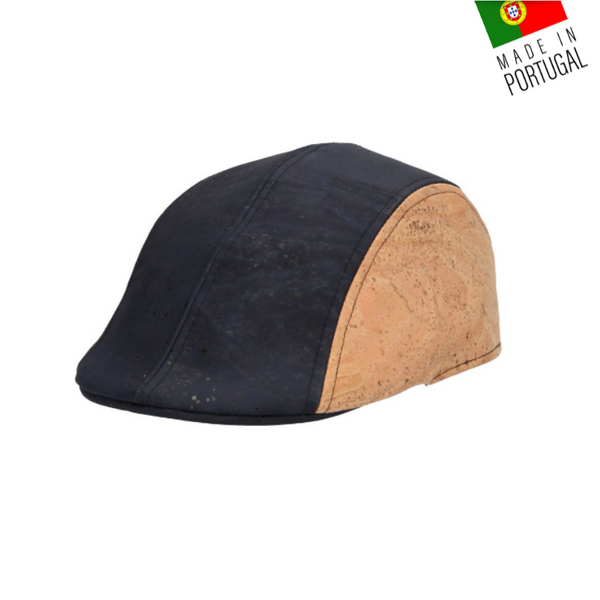 béret en liège - casquette en liege - chapeau vegan - casquette vegan homme - Borsalino en liege - beret vegan - beret mariage - chapeau mariage homme - casquette homme bleu marine - beret cuir végétal - casquette Portugal - casquette artisanale - chapeau artisanal