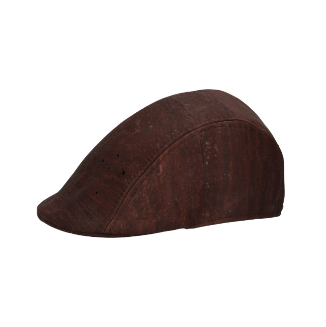 Natural cork beret hat Brown