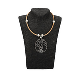 Handmade cork necklace "Intertwined tree of life"