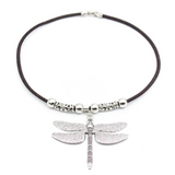 Collier en liège artisanal "Libellule"
