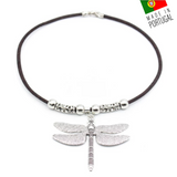 Collier en liège artisanal "Libellule"