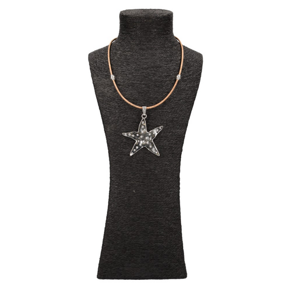 Handmade cork necklace "Star"