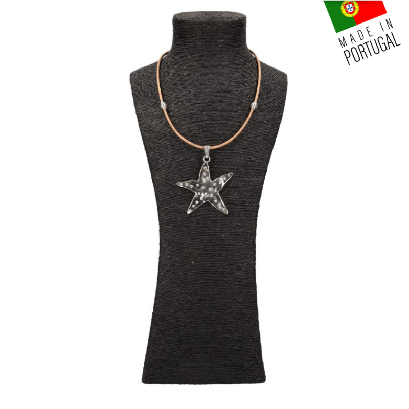 Handmade cork necklace "Star"