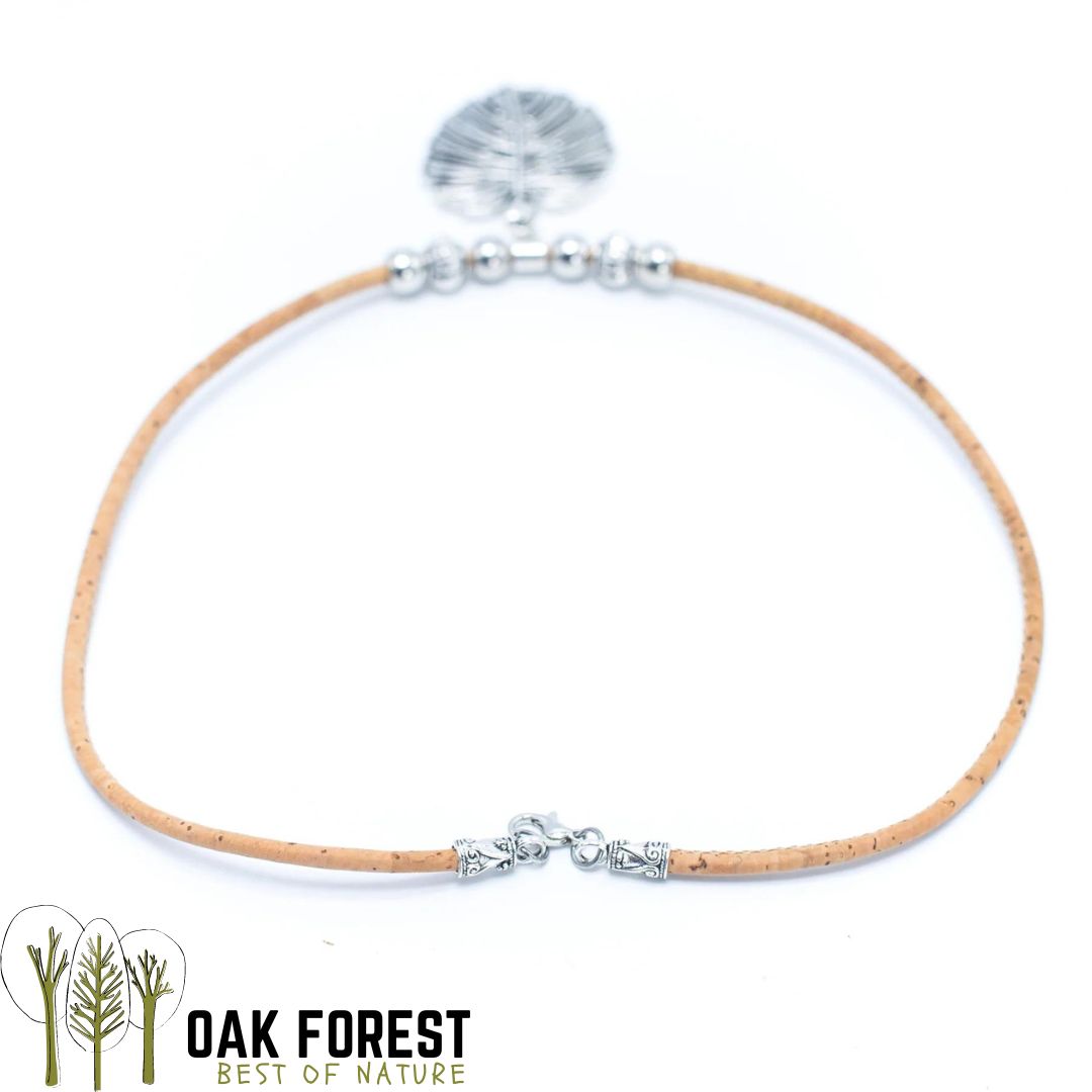 collier en liège - collier en liege - collier liège - collier liege - collier bois- Mandala- collier fantaisie - collier pas cher - idée cadeau noël - idée cadeaux Noel - pendentif - collier coeur - collier vegan - collier femme vegan - collier femme palmier - collier femme feuille portugal