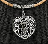 Handmade cork necklace “Heart of the ocean”