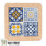  dessous de plat en liège - repose plat en liege - dessous de plat liege portugal - hexagone en liège portugal - artelusa - made in portugal - déco design en liège - azulejos portugais - ceramic portugaise - céramique portugal
