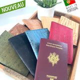 etui passeport vegan - etui passport vegan - etui passeport liège - etui passeport portugal - protege passeport rouge - protège passeport bois - cuir végétal - pochette passeport - couvre passeport - accessoire en liège