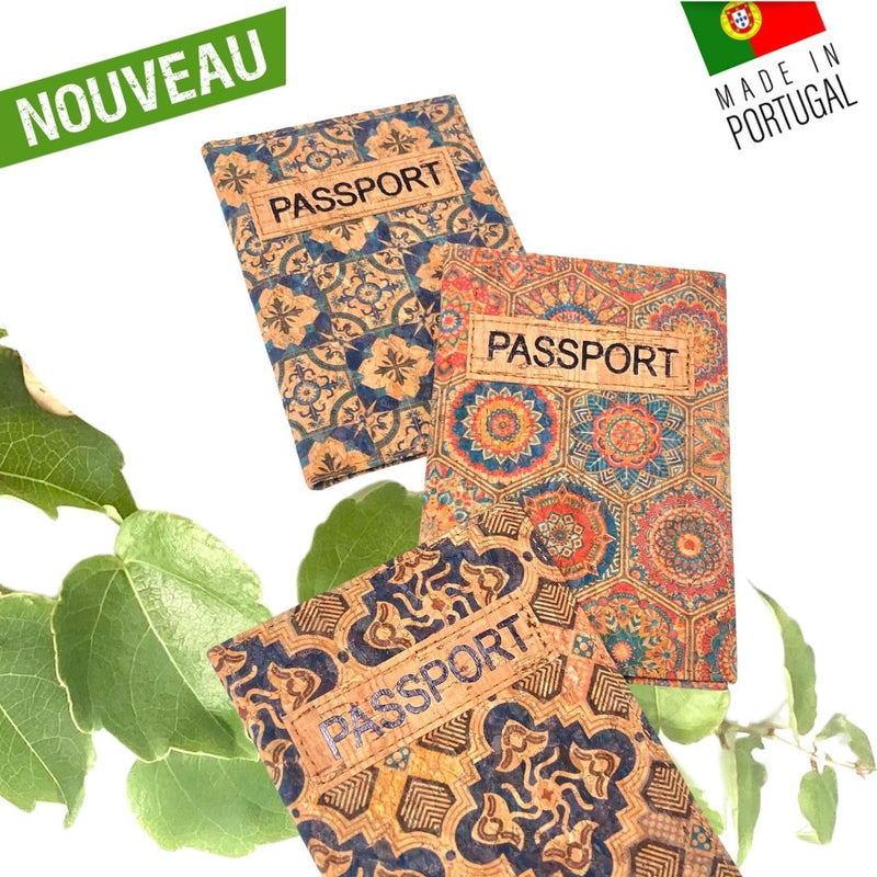 etui passeport vegan - etui passport vegan - etui passeport liège - etui passeport portugal - protege passeport rouge - protège passeport bois - cuir végétal - pochette passeport - couvre passeport - accessoire en liège