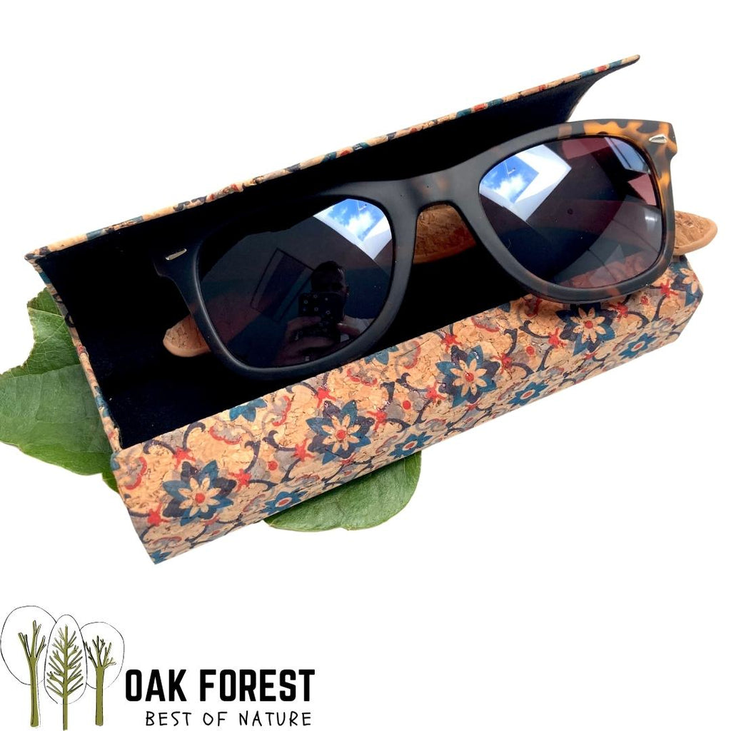 Etui à lunettes en liège artisanal Moucheté – Oak Forest