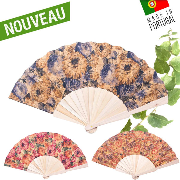 Eventail liège naturel - Éventail vegan