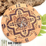 horloge murale en liège - idée cadeau portugal - idée cadeau noel - montre - montre murale - horloge mural liege - horloge murale à pile - horloge ronde artisanale - horloge en bois de liège