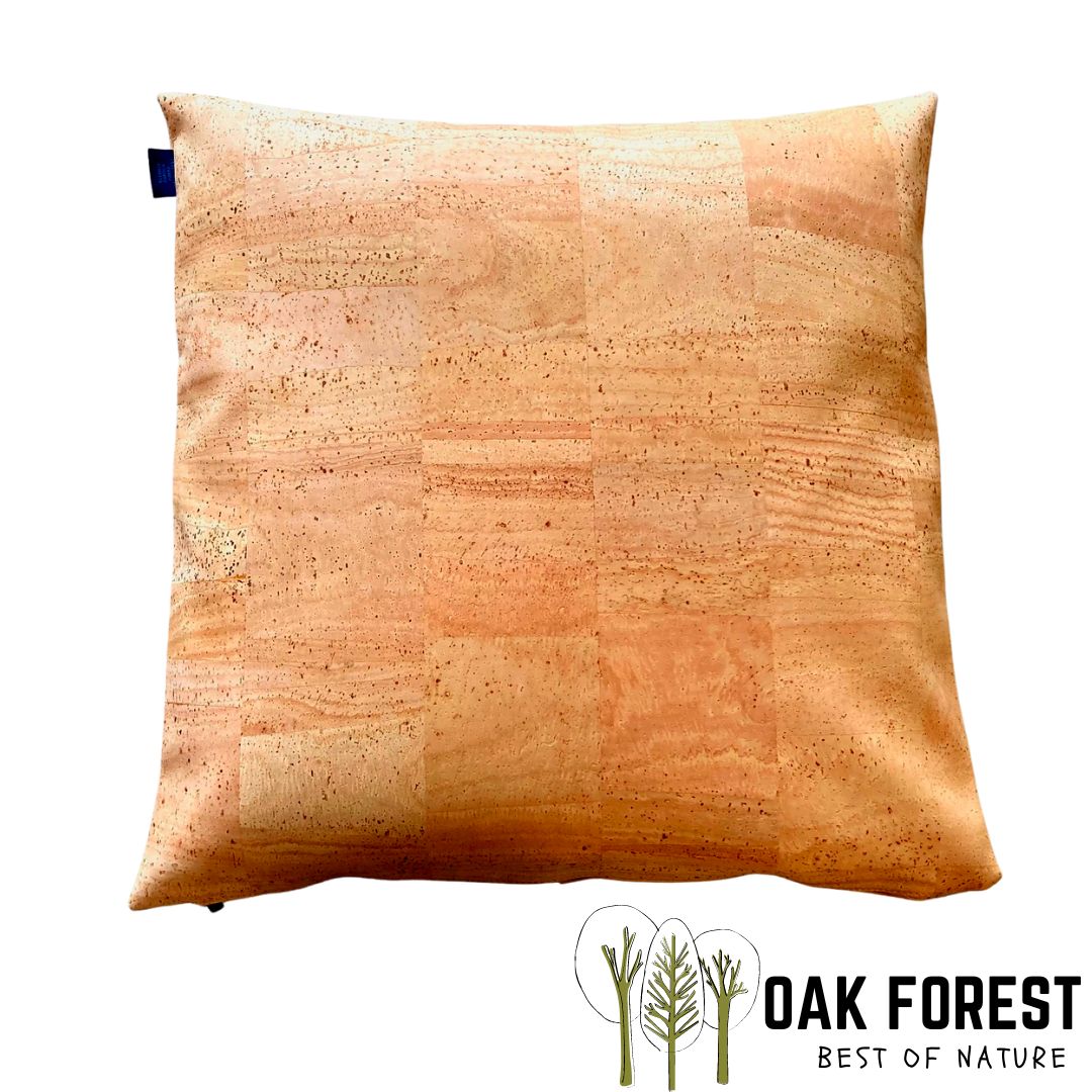 housse de coussin design - housse de coussin liege made in Portugal - housse de coussin liege naturel - oreiller en liege décoration intérieur - housse coussin haut de gamme - housse de coussin originale -