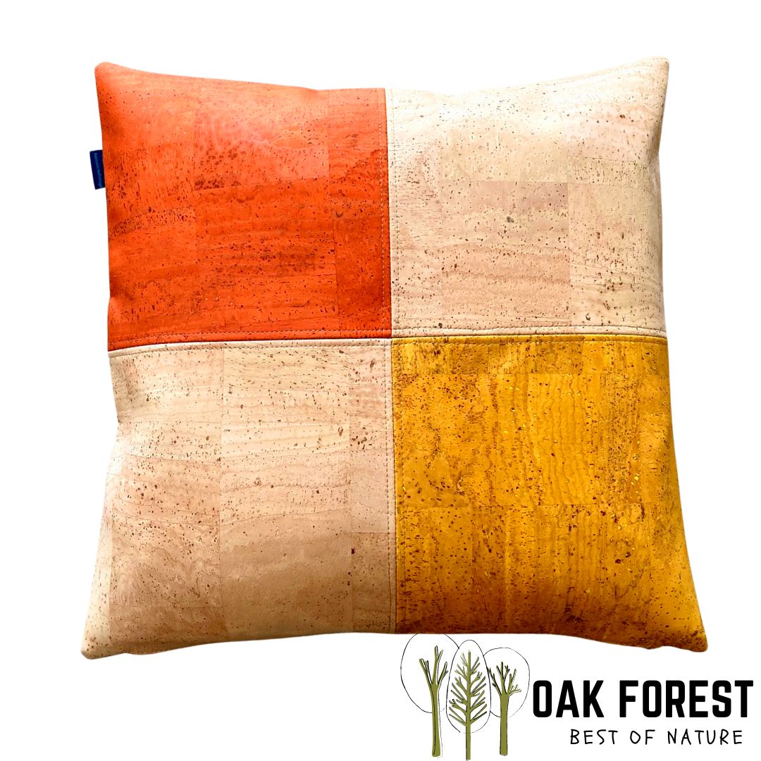 housse de coussin design - housse de coussin liege made in Portugal - housse de coussin liege naturel - oreiller en liege décoration intérieur - housse coussin haut de gamme - housse de coussin originale -