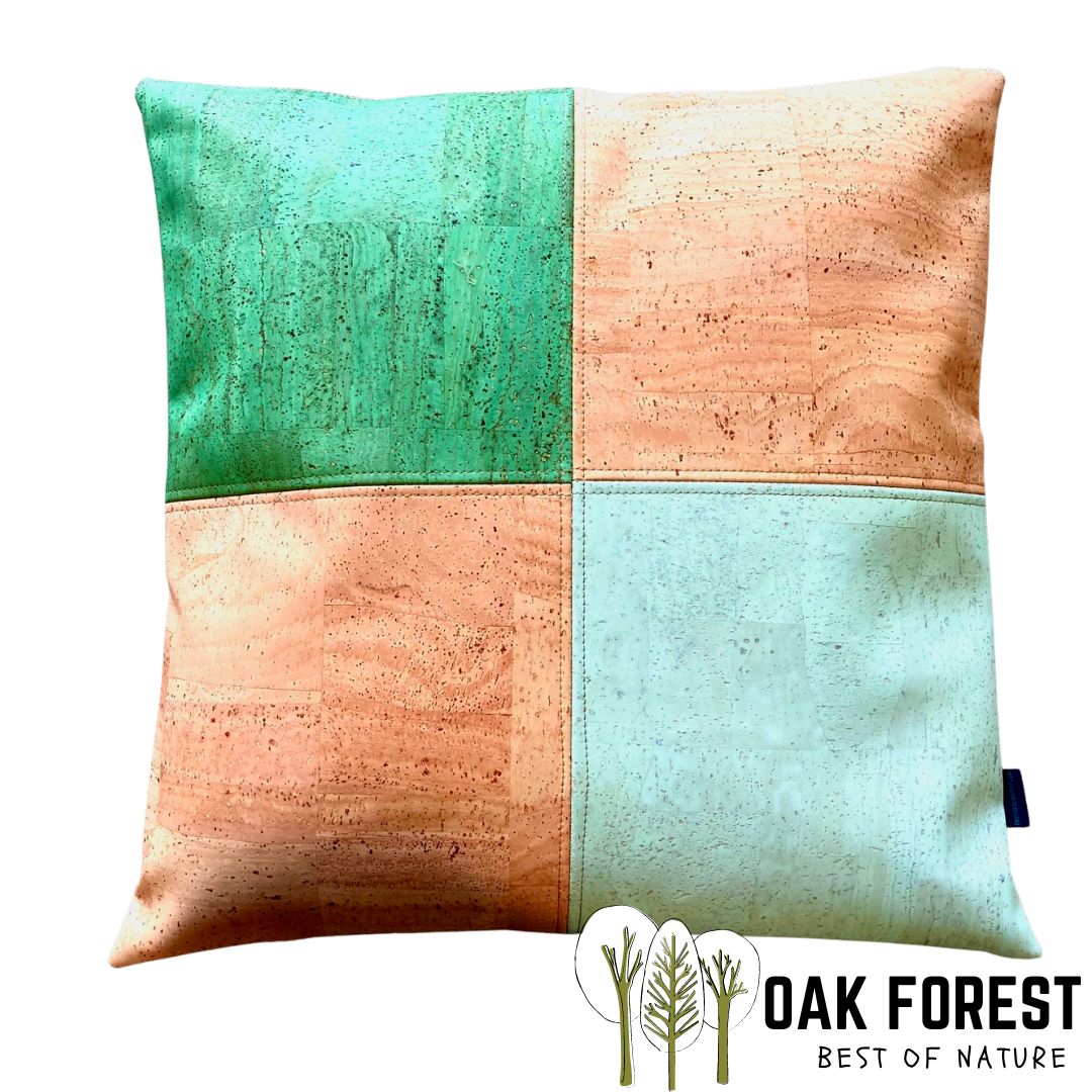 housse de coussin design - housse de coussin liege made in Portugal - housse de coussin liege naturel - oreiller en liege décoration intérieur - housse coussin haut de gamme - housse de coussin originale -