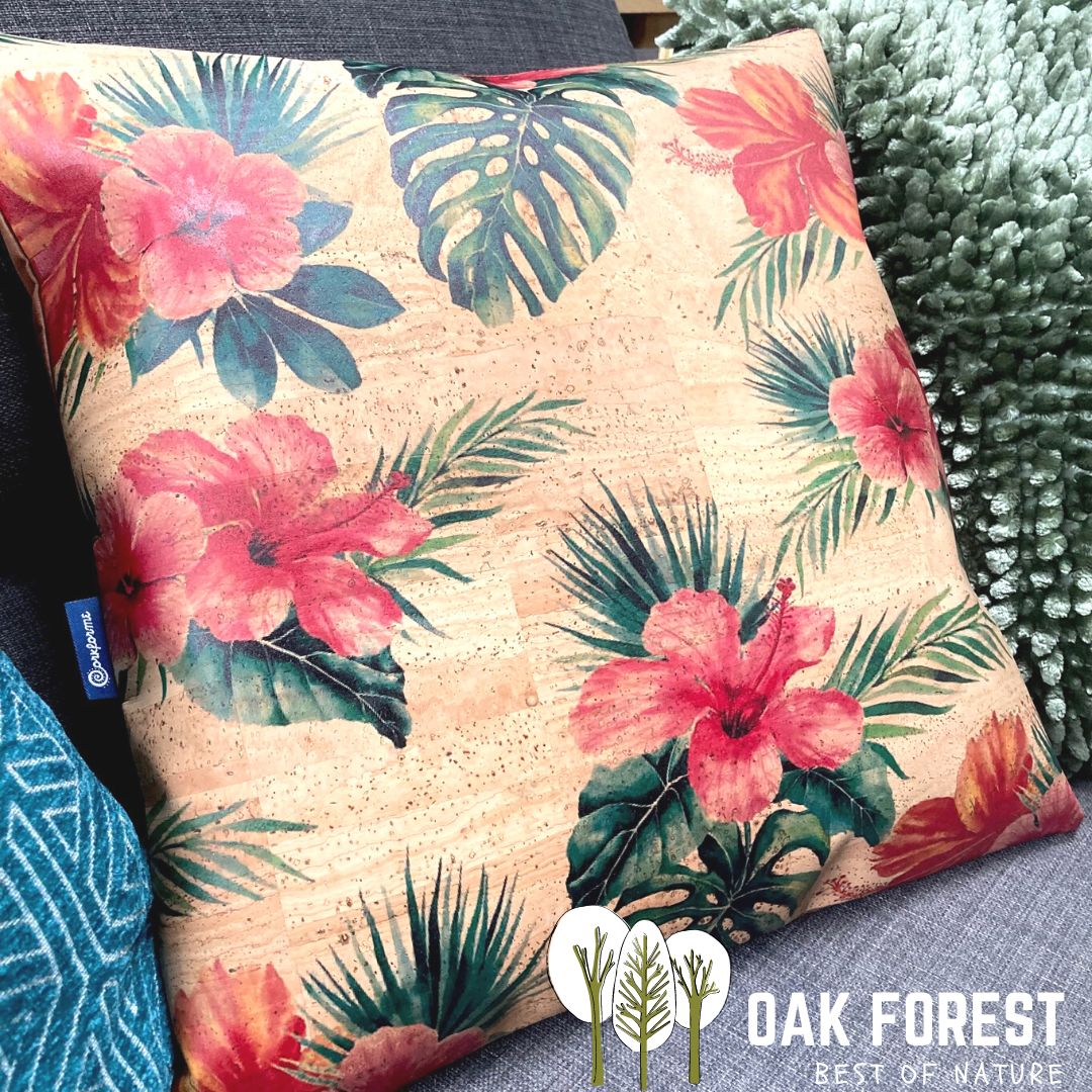 housse de coussin design - housse de coussin liege made in Portugal - housse de coussin liege naturel - oreiller en liege décoration intérieur - housse coussin haut de gamme - housse de coussin originale - 