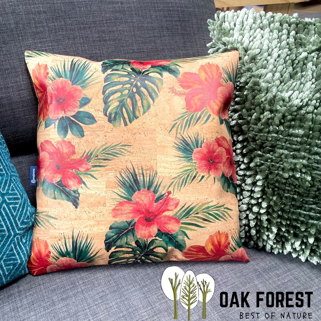 housse de coussin design - housse de coussin liege made in Portugal - housse de coussin liege naturel - oreiller en liege décoration intérieur - housse coussin haut de gamme - housse de coussin originale - 