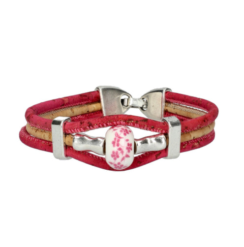Bracelet en liège "Violette"- Bracelet Femme Vegan