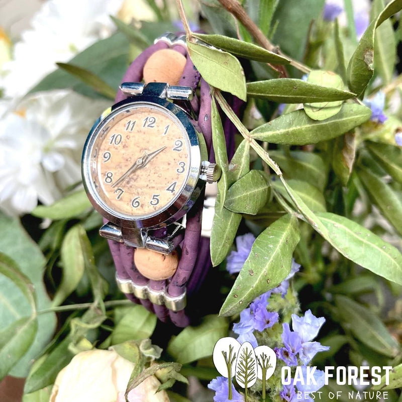 Montre en liège artisanale-Montre liège-Montre Vegan-Cuir Végétal