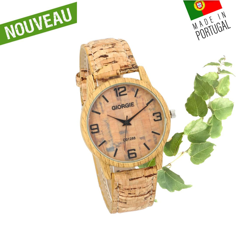 montre vegan en liege - montre liege portugal - montre cuir végétal - montre mixte - montre femme - montre homme - montre naturel pas cher