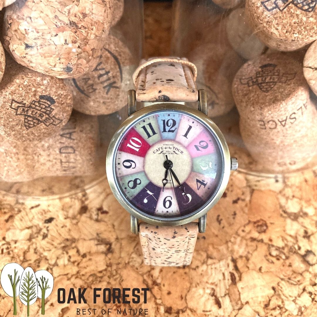montre vegan en liege - montre liege portugal - montre cuir végétal - montre mixte - montre femme - montre homme - montre naturel pas cher - montre femme vegan en liege rose