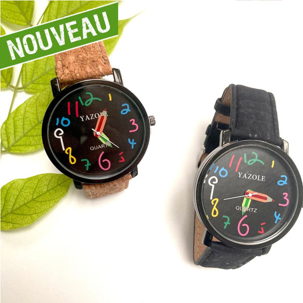 Montre liège - montre liege - montre en liège - montre en liege - montre bracelet liege - montre bracelet liège - montre vegan - montre femme - Montre home  - montre homme