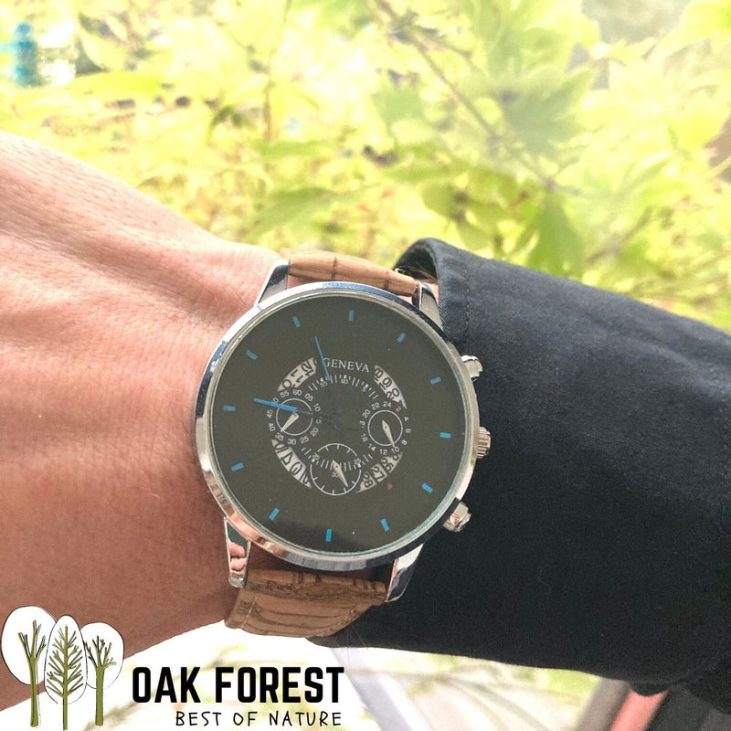 montre liege portugal - montre homme vegan - montre liege homme - montre liege femme - montre femme vegan - montre acajou vegan - montre en bois femme - montre en bois homme - montre en bois mixte - notre cuir végétal - montre made in portugal