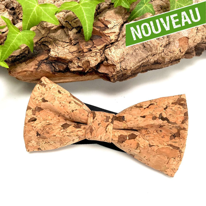 noeud papillon homme liege lotus - noeud papillon champêtre - nouer papillon vegan homme - noeud papillon naturel made in France