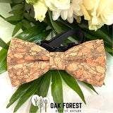 Natural speckled cork bow tie for adults or children