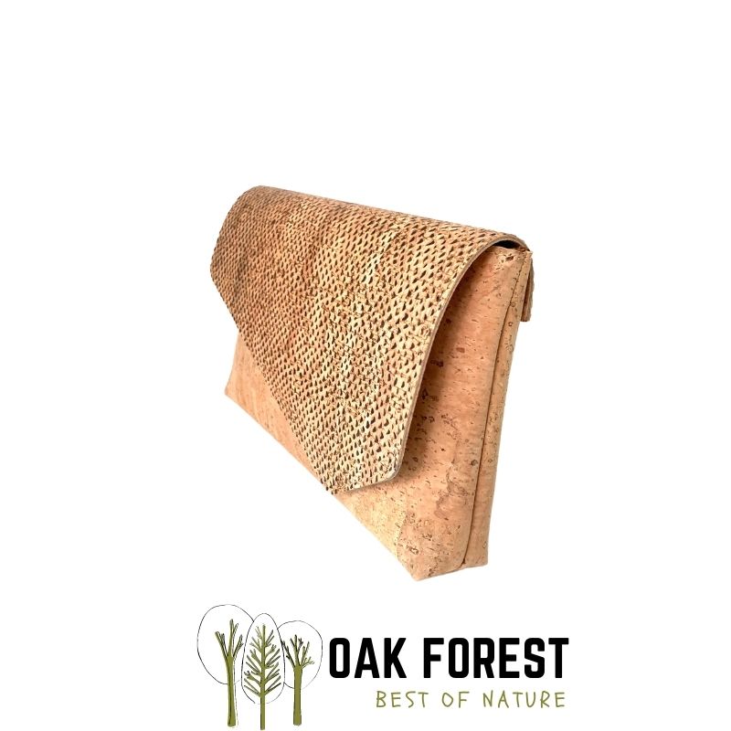 Pochette à main en liège naturel Bella jungle – Oak Forest