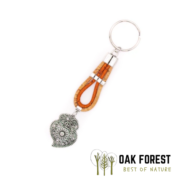 Handmade cork key ring “Heart of the South”