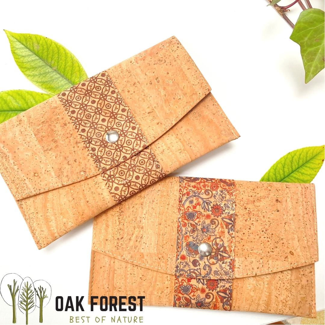 Portefeuille en liège naturel "Pochette Motif" - Portefeuille Vegan