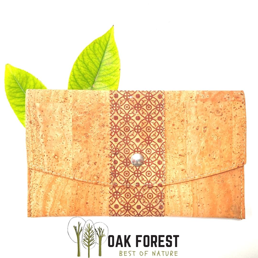 Portefeuille en liège naturel "Pochette Motif" - Portefeuille Vegan