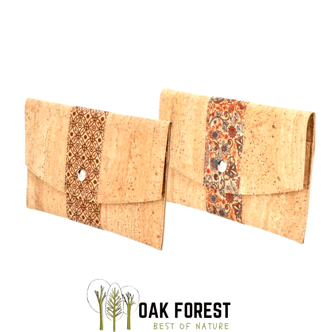 Portefeuille en liège naturel "Pochette Motif" - Portefeuille Vegan
