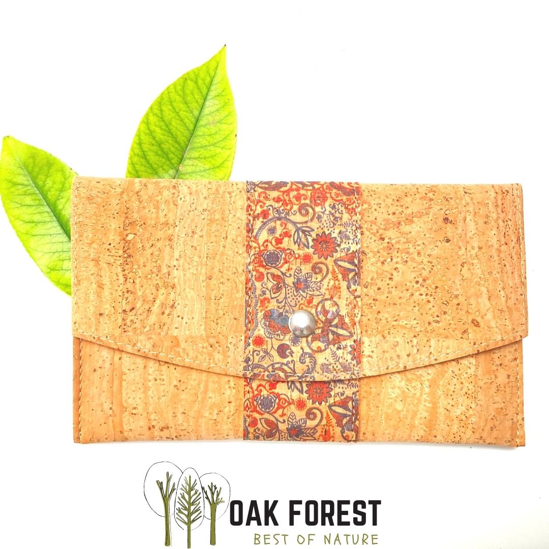 Portefeuille en liège naturel "Pochette Motif" - Portefeuille Vegan