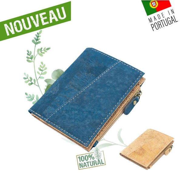 portefeuille liège - portefeuille liege - portefeuille homme - porte-monnaie liège - porte-monnaie homme - porte-monnaie Vegan - portefeuille Vegan - Portefeuille naturel - Portefeuille pratique - portefeuille cuir végétal - portefeuille tendance - portefeuille marron - portefeuille bleu - portefeuille noir 