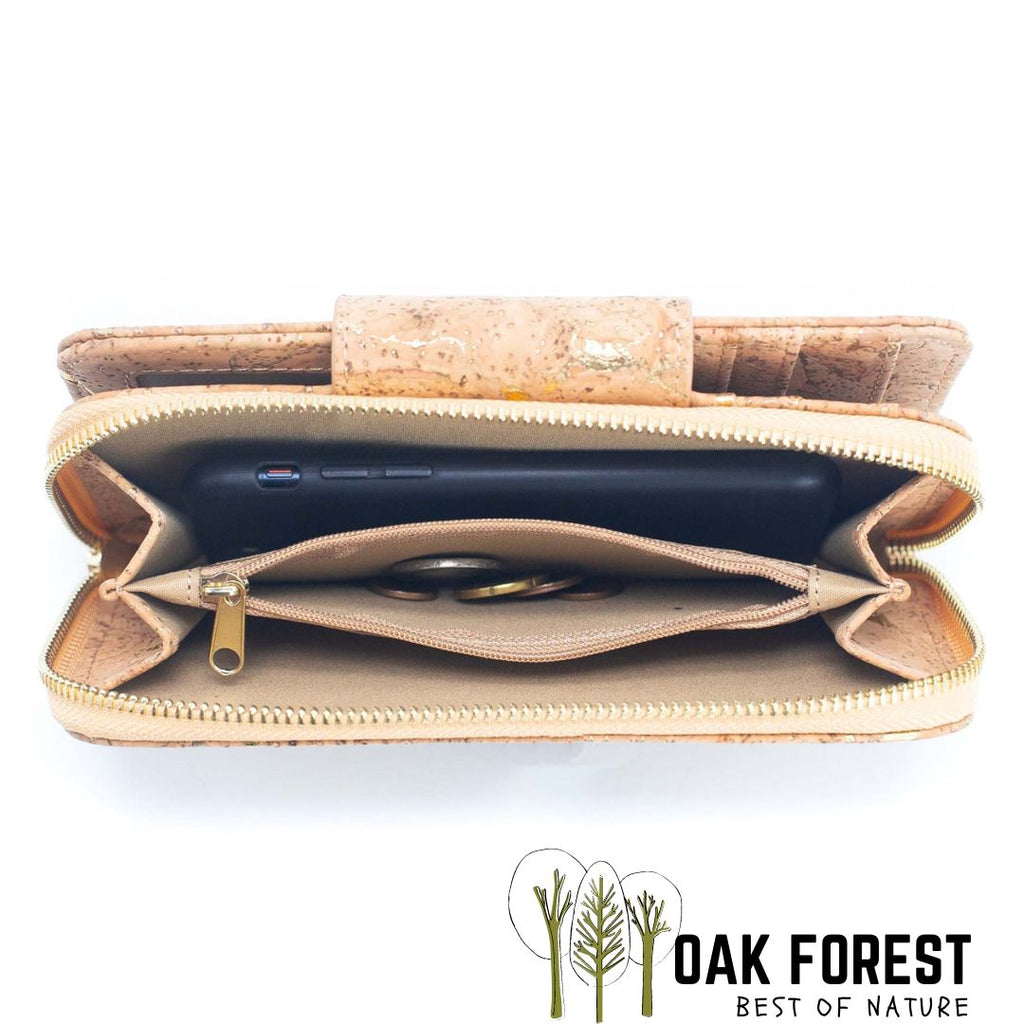 Porte chéquier en liège naturel Arabesque – Oak Forest