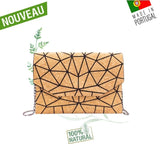 sac en liege portugal - sac feme vegan - sac bandolier femme léger - sac femme géométrique - sec en liège - sac liège made in portugal - sac liège made in France - sac léger vegan