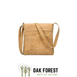 Sac à bandoulière en liège naturel "Urban marron doré" - Sac en liège