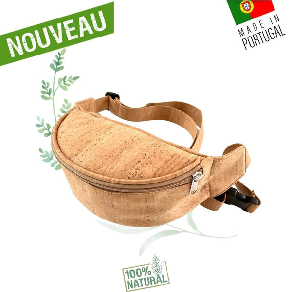 sac banane en liege - sac banane en liège - sac banane homme vegan liege - sac banane femme vegan liège portugal - sac banane vegan - sac banane cuir végétal - sac banane artisanale made in france - sac banane made in Portugal - sac banane cuir de liège