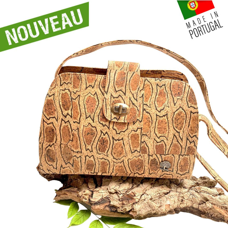 sac liege - sac liège - sac en liege vegan - sac femme liege - sac cuir végétal - sac cuir vegan - petit sac femme léger - sac camouflage - sac originale femme