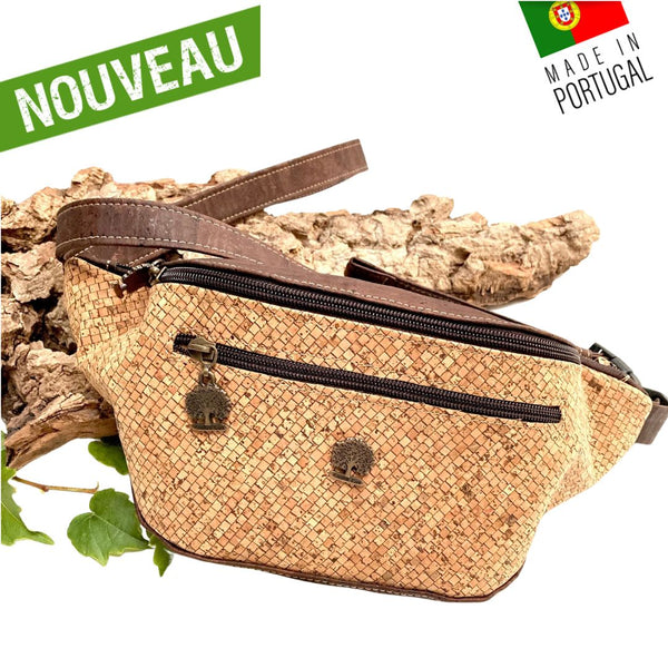 sac banane en liege - sac banane en liège - sac banane homme vegan liege - sac banane femme vegan liège portugal - sac banane vegan - sac banane cuir végétal - sac banane artisanale made in france - sac banane made in Portugal - sac banane cuir de liège