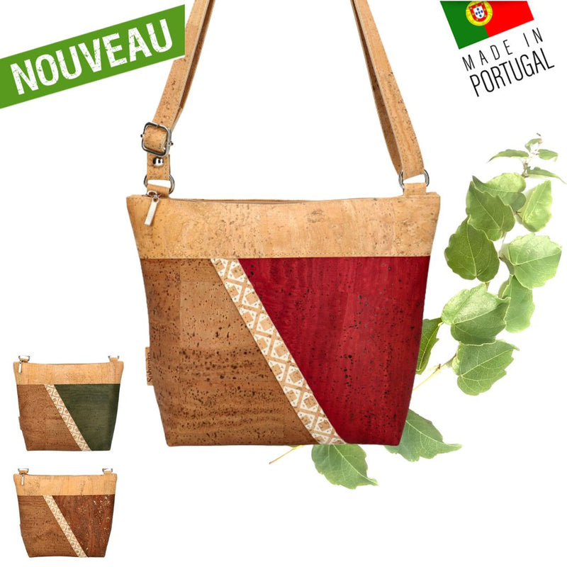 sac en liège - sac en liege - sac bandoulière en liège - sac bandouliere en liege - sac à main liège - sac bandoulière femme - sac origami - sac original - sac vegan - sac cuir végétal - sac bandoulière pas cher - sac bandoulière petit prix- sac naturel - petit sac fille - sac pratique - sac géométrique-sac à main en liège portugal