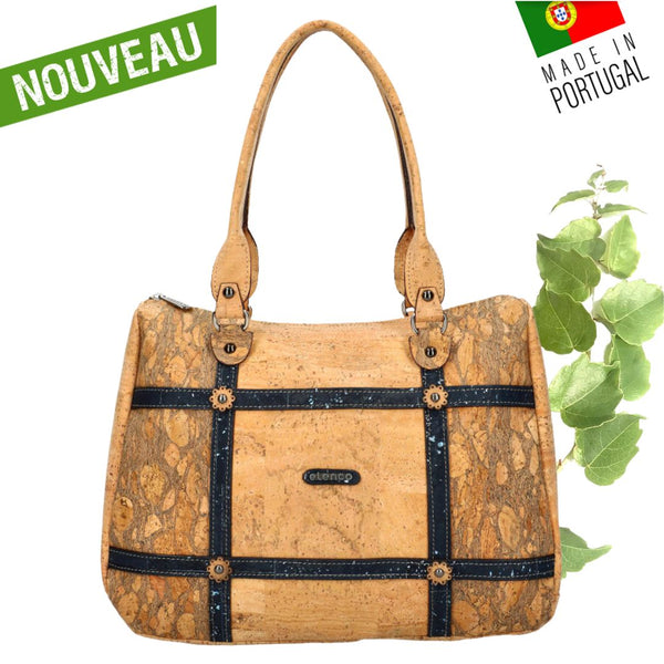 sac liege portugal - sac à main femme vegan - sac liège vegan made in france - sac made in France - sac artisanal haut de gamme - joli sac liège femme - idée cadeaux femme - sac en liege végétal - sac cuir végétal - sac liege portugal - sac femme vegan léger - sac léger femme - sac chic en liège - sac habillé en liège - sac liege original-sac vegan