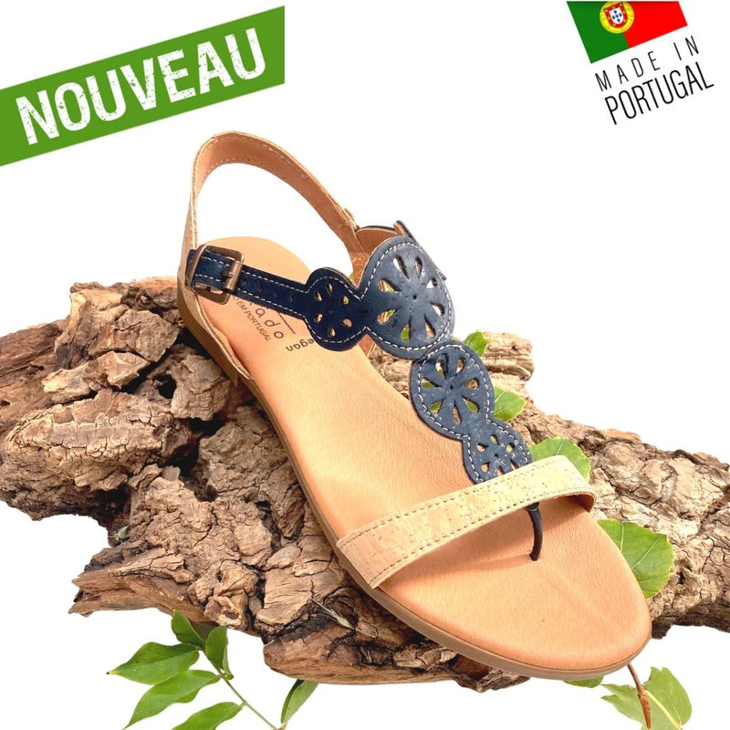 claquette vegan liege - claquette vegan femme - claquettes vegan femme - sandale vegan femme - sandales vegan femme - sandales made in France - sandales made in Portugal - Sandales cuir végétal - sandale en liège - sandales en liège - montado - sandales montado - chaussure montado - montado portugal